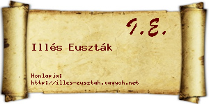 Illés Euszták névjegykártya
